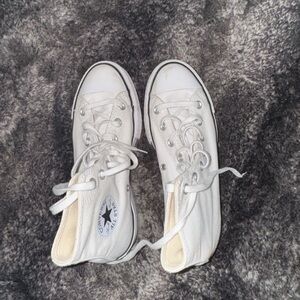 Classic White High-Top Women's Sneakers